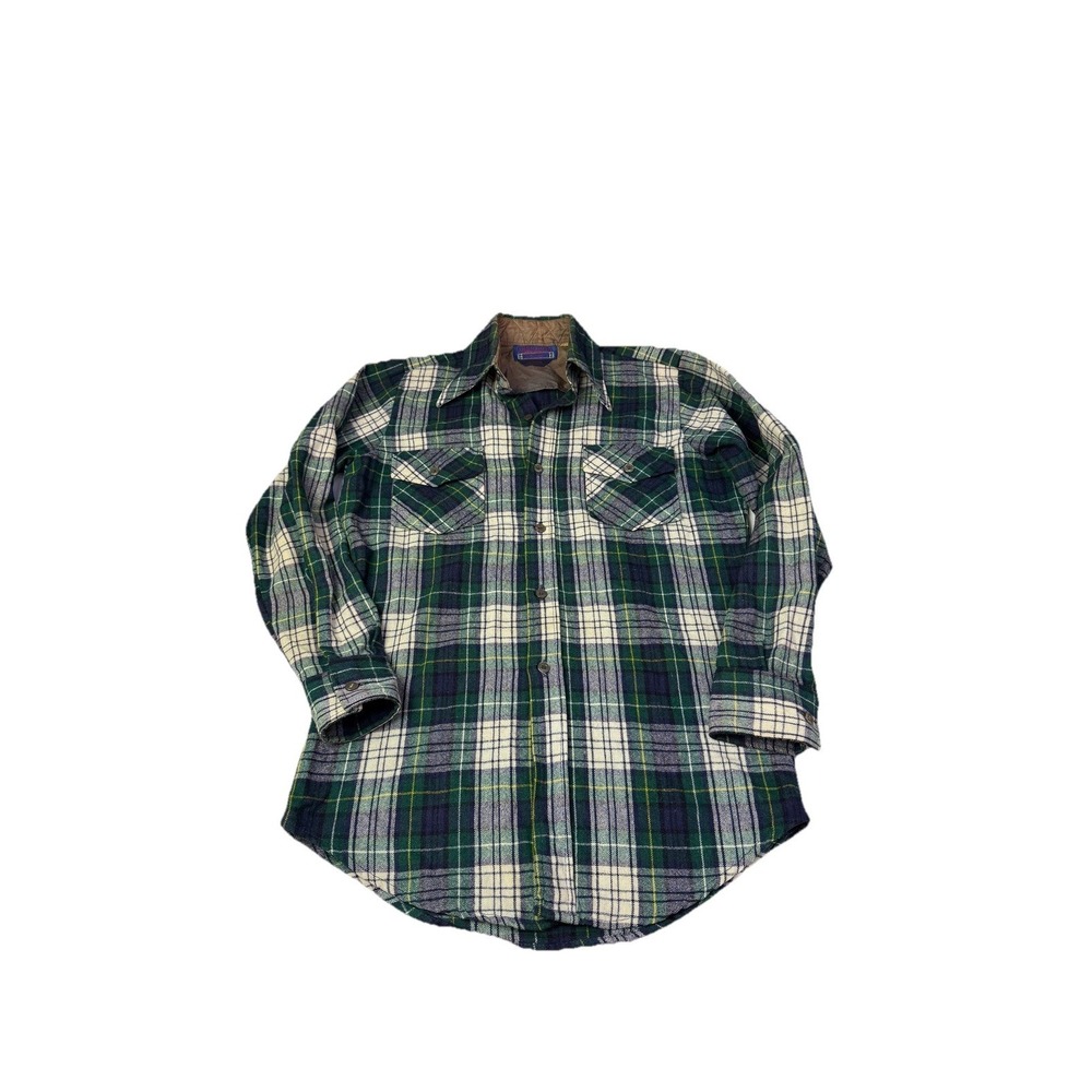 Ponderosa By Bardon‎ Men's Small Flannel Shirt Long Sleeve Wool Vintage 3b4